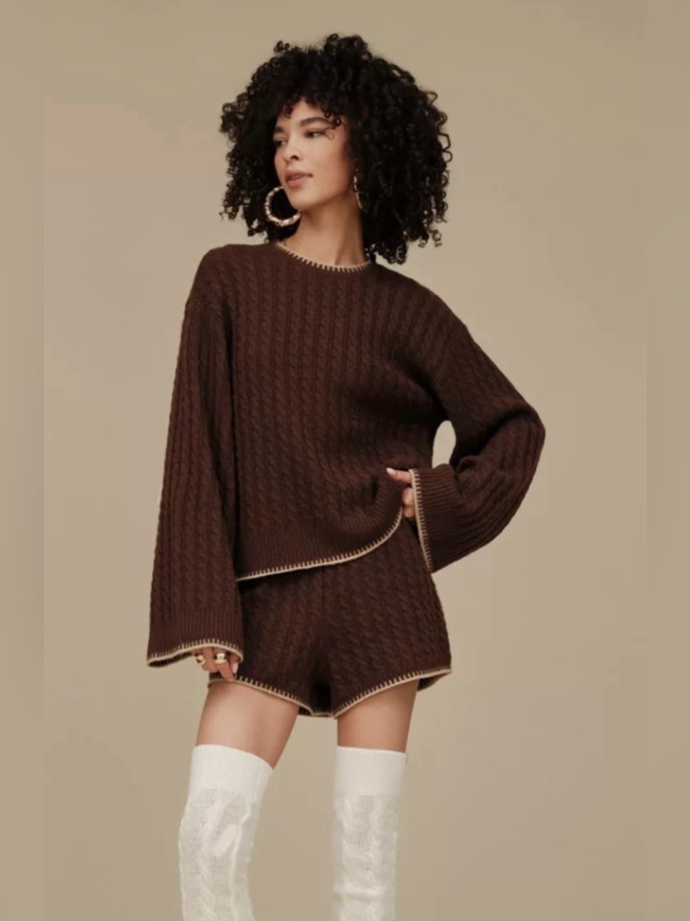 NWOT UGG Rylynn Cable Knit Pullover top & Azriel Cable Knit Short
